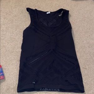 Fabletics mesh black tank top